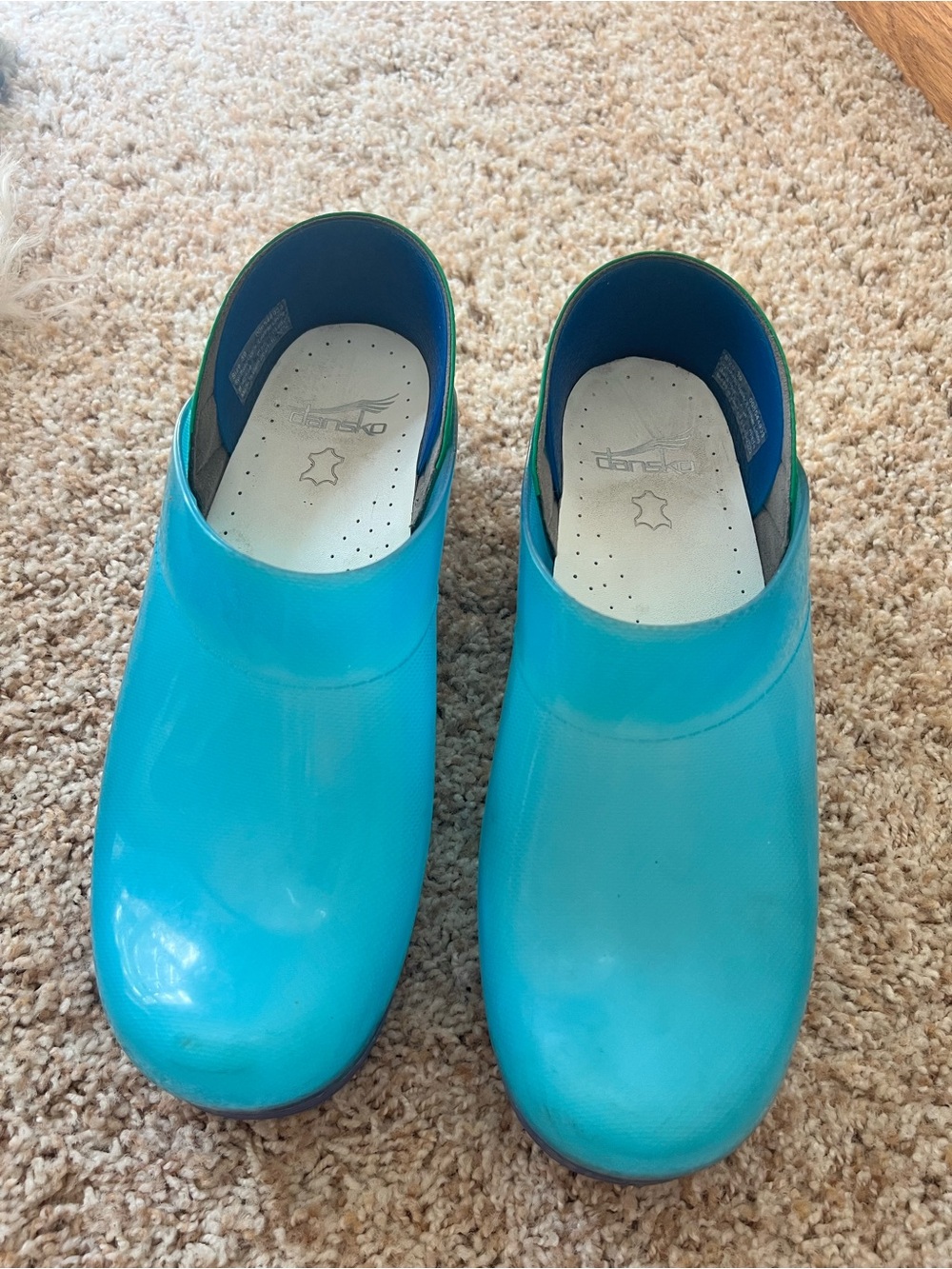 Dansko Women’s Bright Turquoise Slip-On Clogs